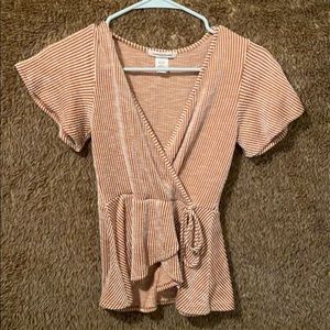 Cute striped v neck blouse